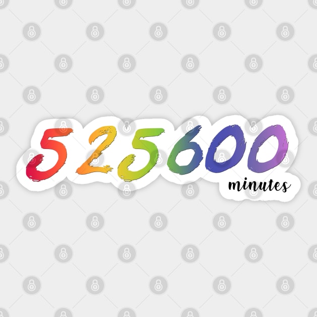 Measure A Year 525600 Sticker by baranskini